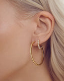 Skinny Pave Hoops