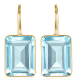 Valencia Emerald Cut Earrings (More Gem Options)