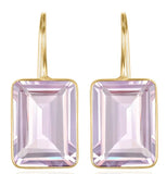 Valencia Emerald Cut Earrings (More Gem Options)