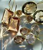 Valencia Emerald Cut Earrings (More Gem Options)