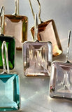 Valencia Emerald Cut Earrings (More Gem Options)