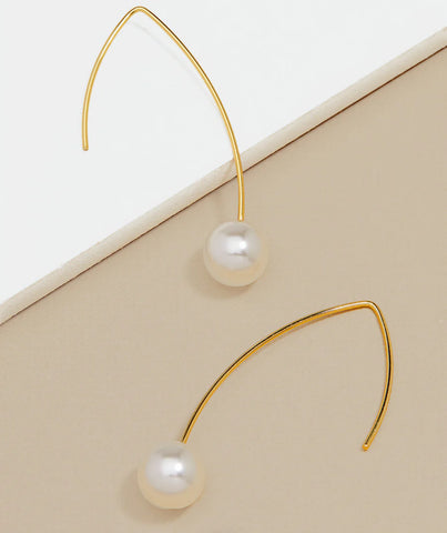 Pearl Threader Hoops