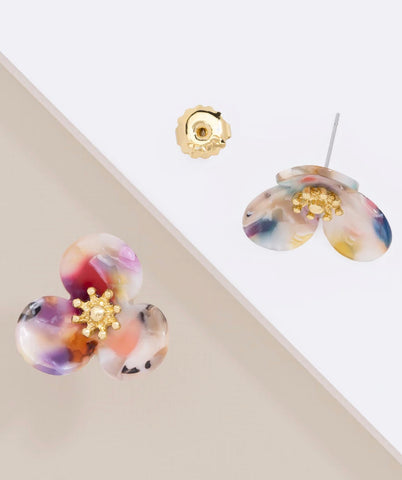 Resin Floral Studs