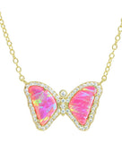 Mini Butterfly Opal Necklace (More Colors)