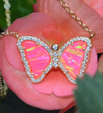 Mini Butterfly Opal Necklace (More Colors)