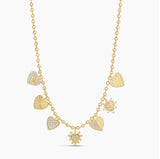 Golden Love Charm Necklace