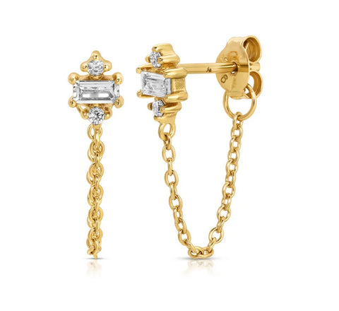 Lizzy Chain Stud Earrings