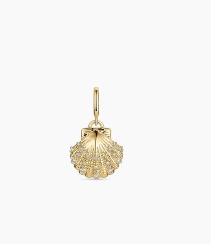 Shimmer Scallop Shell Charm