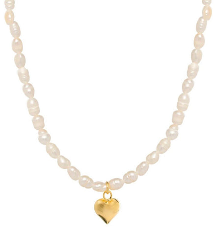 Pearl Heart Neklace