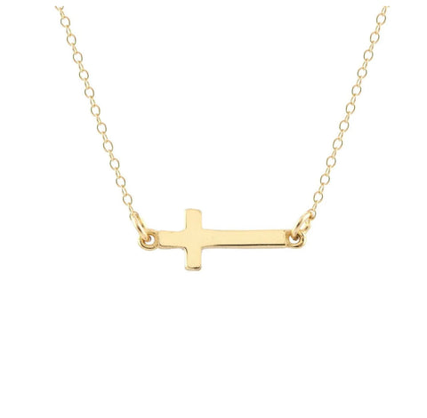 Side Cross Necklace