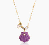 Marea Soiree Purple Mica Shell Necklace