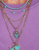 Enamel Multi Heart Necklace
