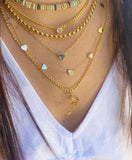 Enamel Multi Heart Necklace