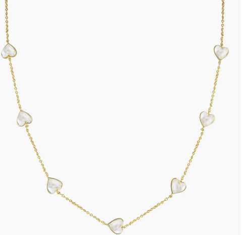 Enamel Multi Heart Necklace