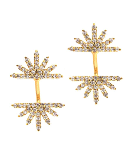 Deco Fan Jacket Earrings