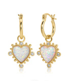 Heavenly Heart Hoops (More gemstones)
