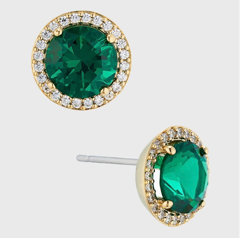 Modern Love Studs - Emerald