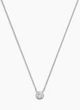 Tiny Bevel Set Solitaire Necklace - BEST SELLER