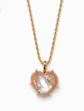 Lover Heart Necklace - Pink Shell