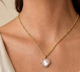 Lover Heart Necklace - Pink Shell