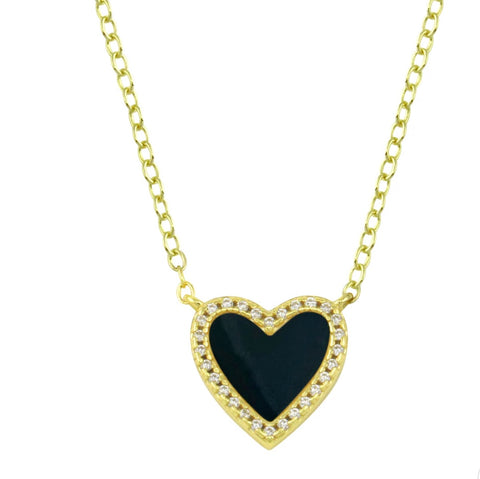 Small Enamel Heart Necklace (More Colors)