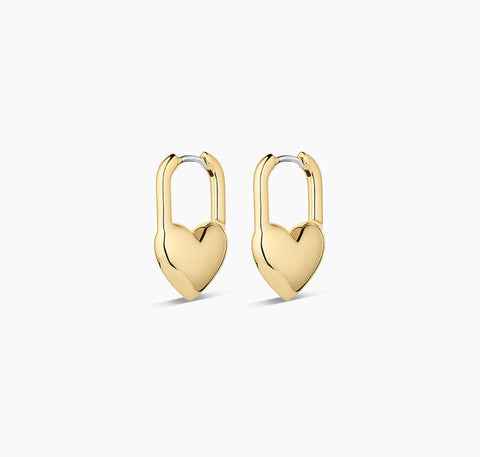 Heart Padlock Huggies