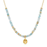 Beaded Citrine and Amazonite Necklace