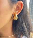 Teardrop Bean Earrings (More Metals)