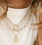 Gemstone Starburst Necklace - Mother of Pearl