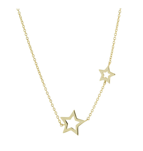 Twin Star Necklace