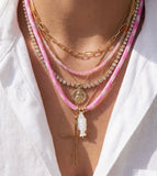 Rainbow of Sunshine Beaded Necklace