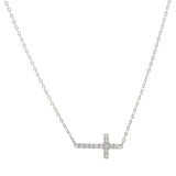 Accented Side Cross Necklace