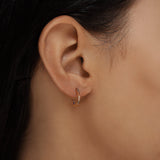 Pave Rainbow Hoops