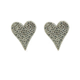 Large Modern Heart Studs (More Metals)