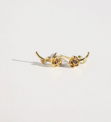 Stem On A Rose Studs