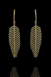 Pave Feather Earrings