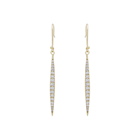 Pave Marquise Stick Earrings - Best Sellers