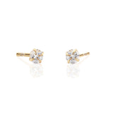 Tiny Crystal Stud Earrings (More Metals)