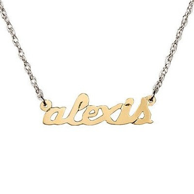14kt Gold Petite Nameplate Necklace