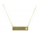 Rectangle Initial Necklace