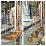 Rectangle Initial Necklace