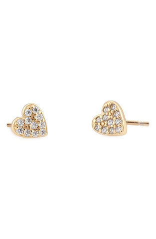 Pave Heart Studs (More Metals)