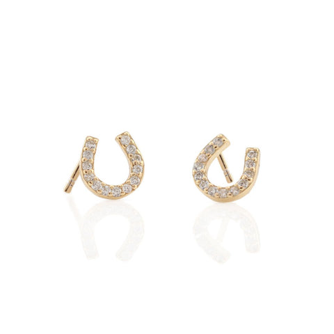 Pave Horseshoe Studs