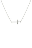 Side Cross Necklace (More Metals)