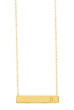 14kt gold vermeil bar necklace